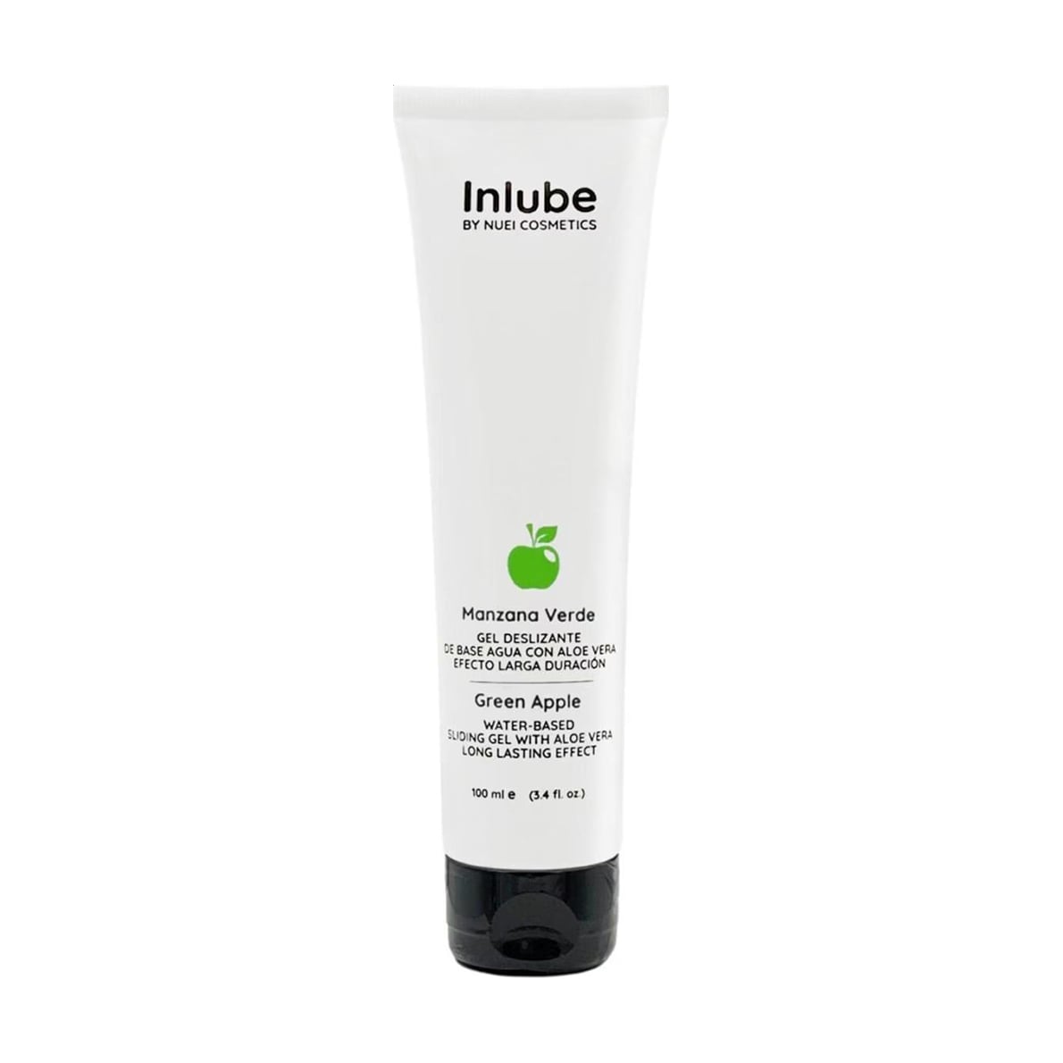 Їстивний лубрикант на водній основі Nuei Inlube Aloe Vera Sliding Gel, Green Apple, 100 мл