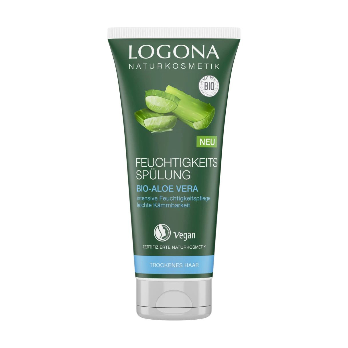 Зволожувальний біо-кондиціонер для волосся Logona Bio-Aloe Vera Conditioner для сухого волосся, 200 мл